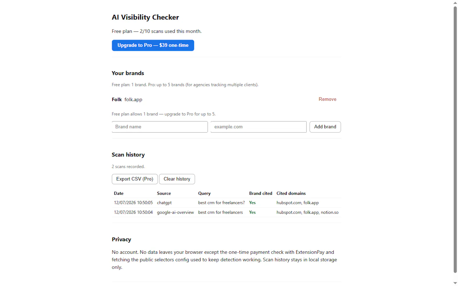 AI Visibility Checker screenshot 2
