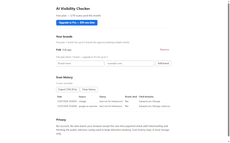 AI Visibility Checker screenshot 2