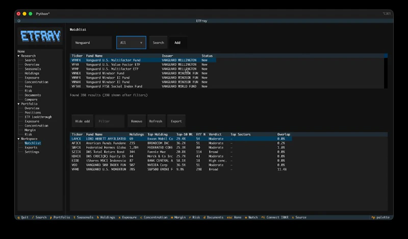 ETFray screenshot 5