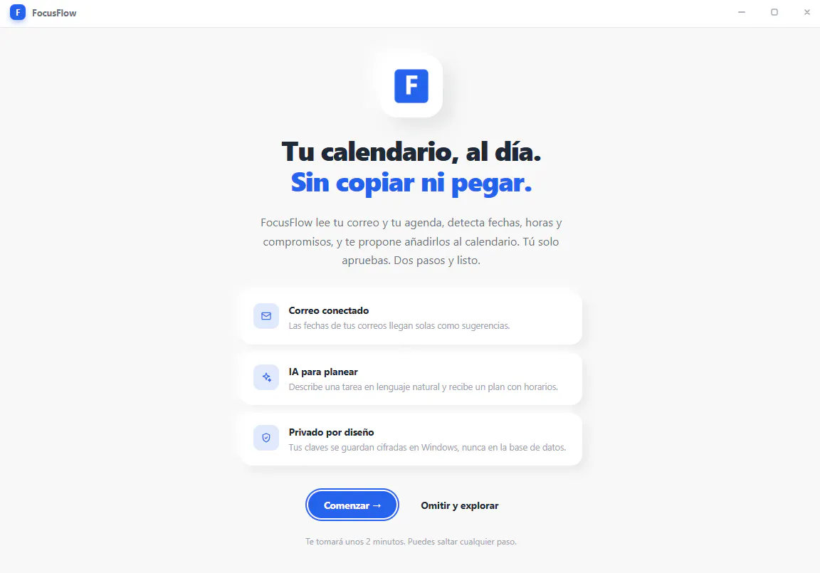 FocusFlow — Tu tiempo, organizado. screenshot