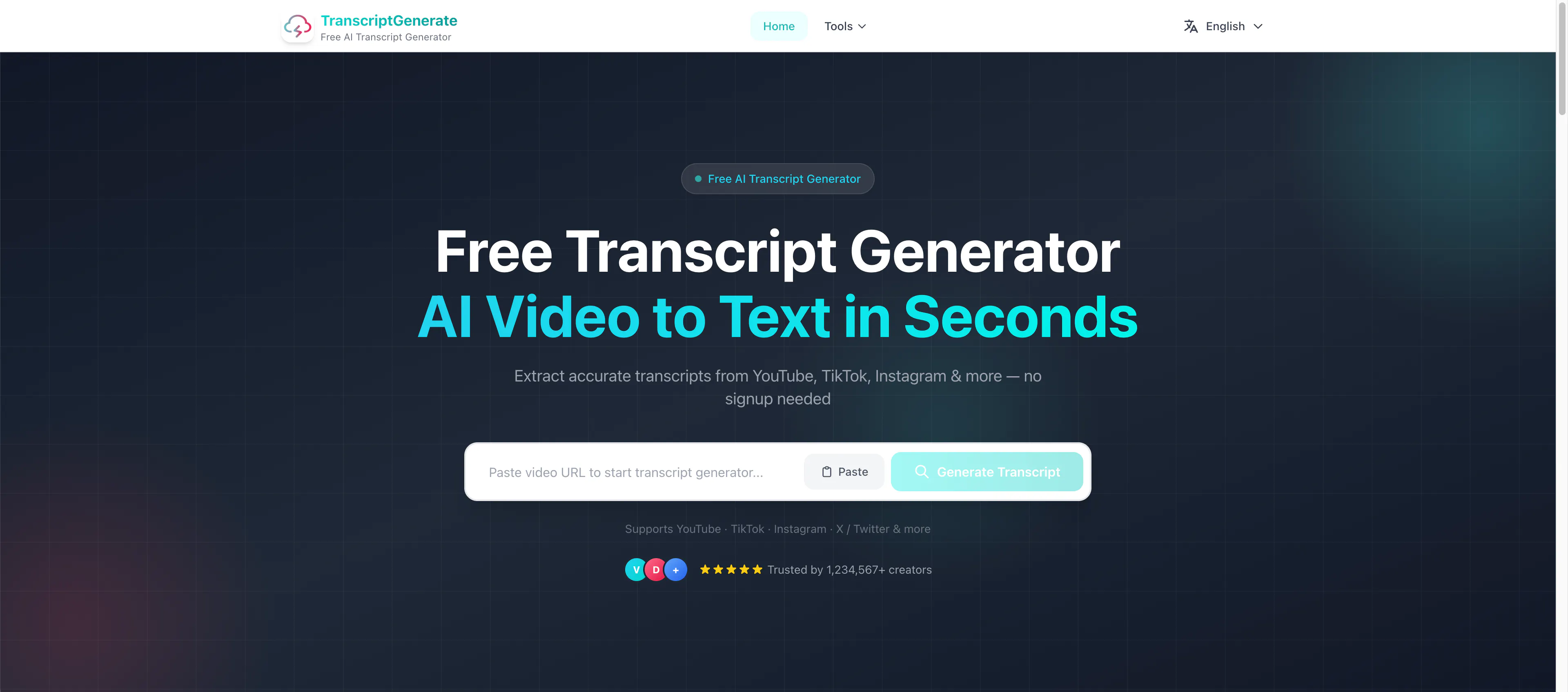 TranscriptGenerate 项目横幅