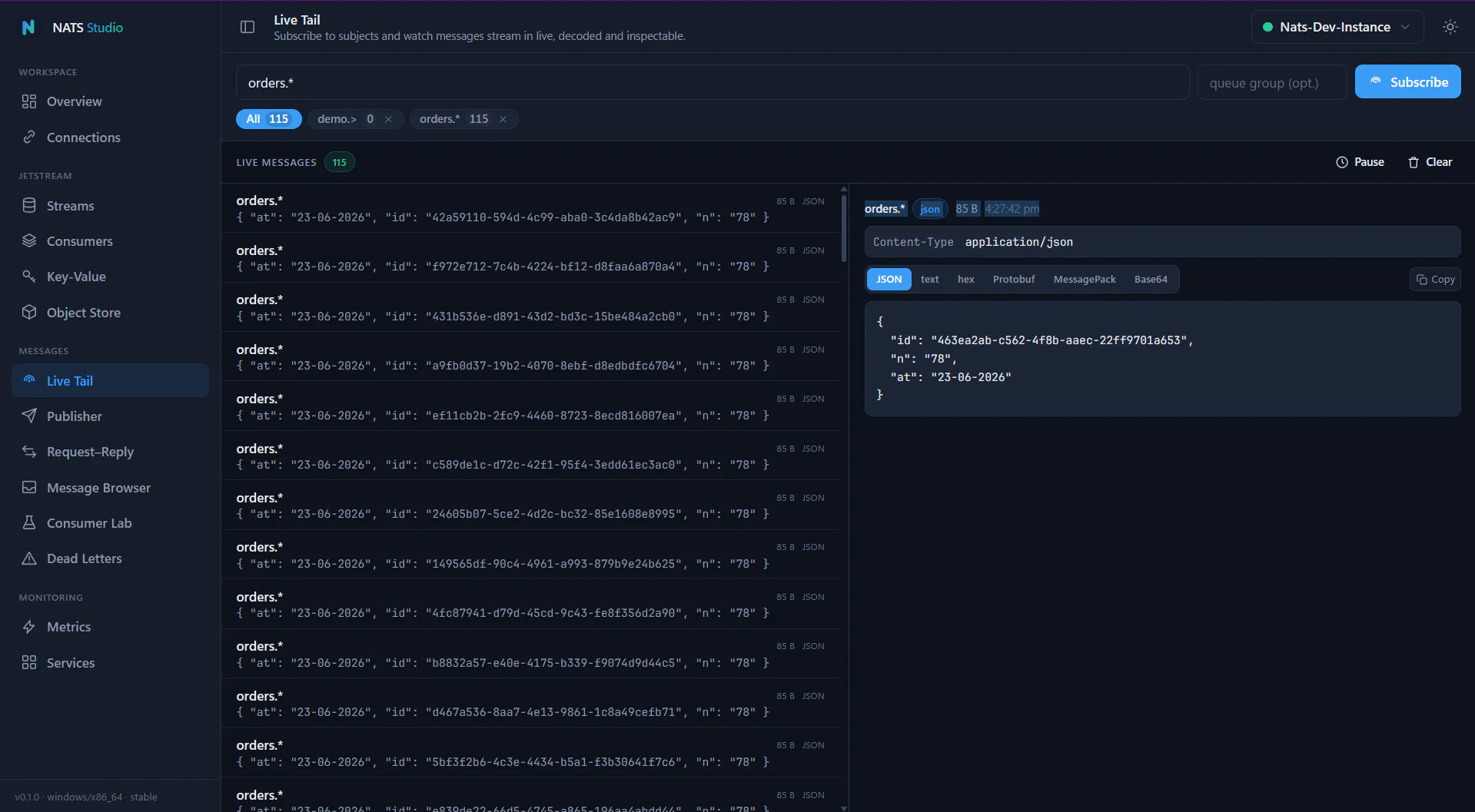 NATS Studio : The desktop GUI for NATS gallery image
