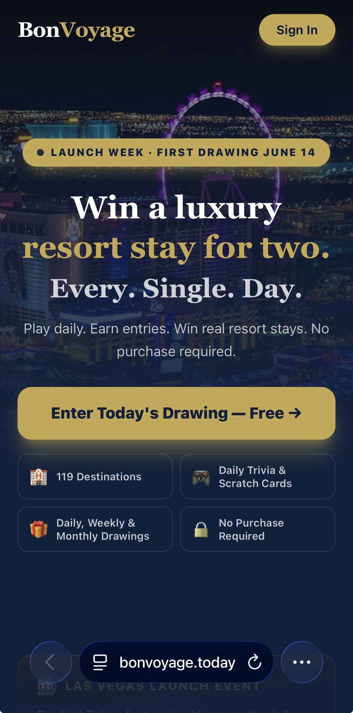 BonVoyage — Win a Vacation Every Day gallery image