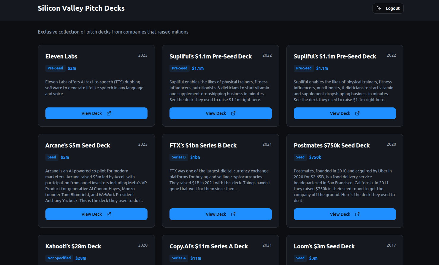 30 Pitch Decks That Raised Millions  - Screenshot 2 showing product features and functionality
