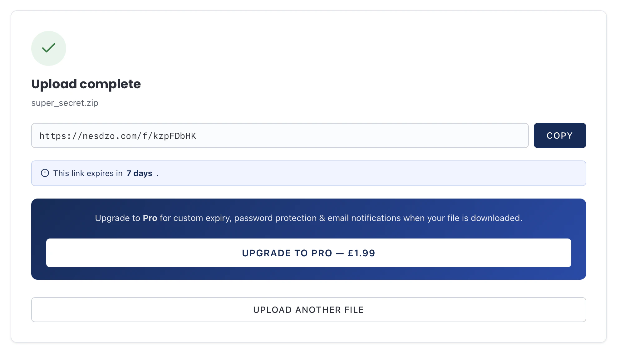 NetLoad — A WeTransfer alternative screenshot 3