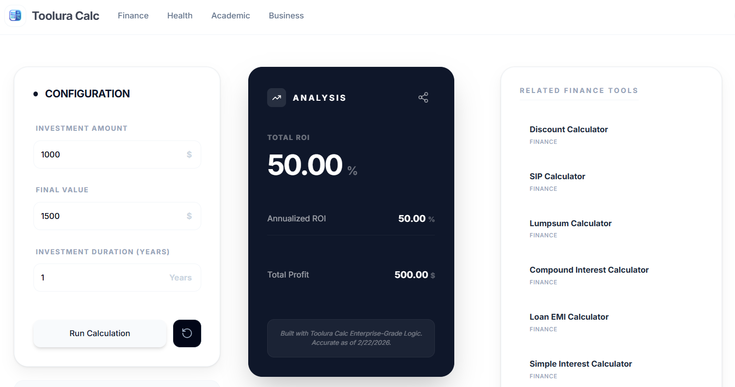 Toolura Calc - Screenshot 2 showing product features and functionality
