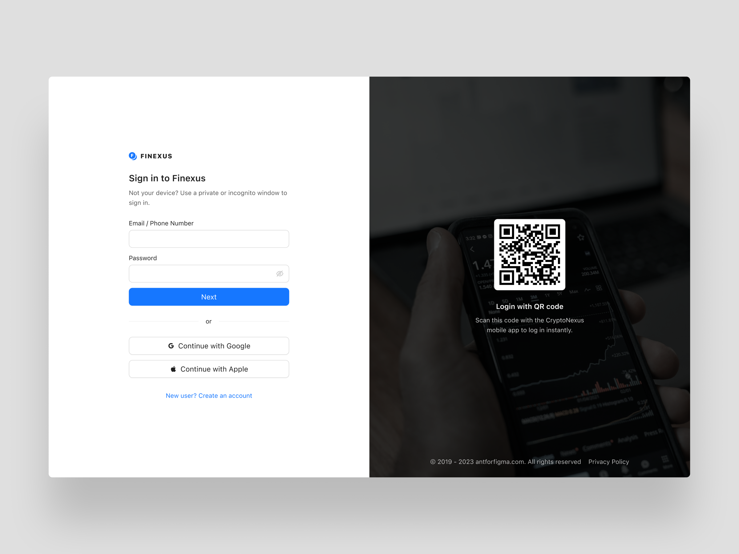 Krypto- und Finanzvorlage für Figma media 4