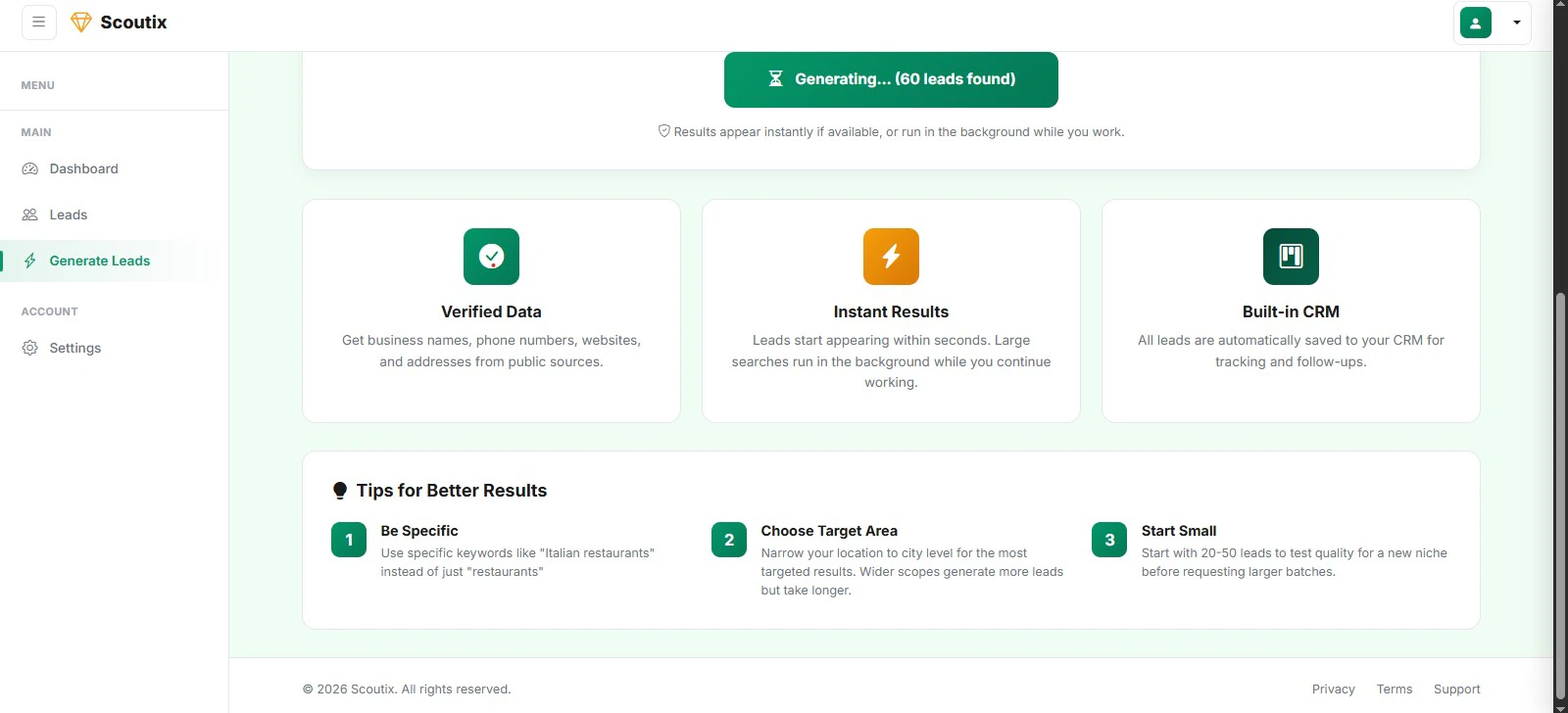 Scoutix screenshot 2