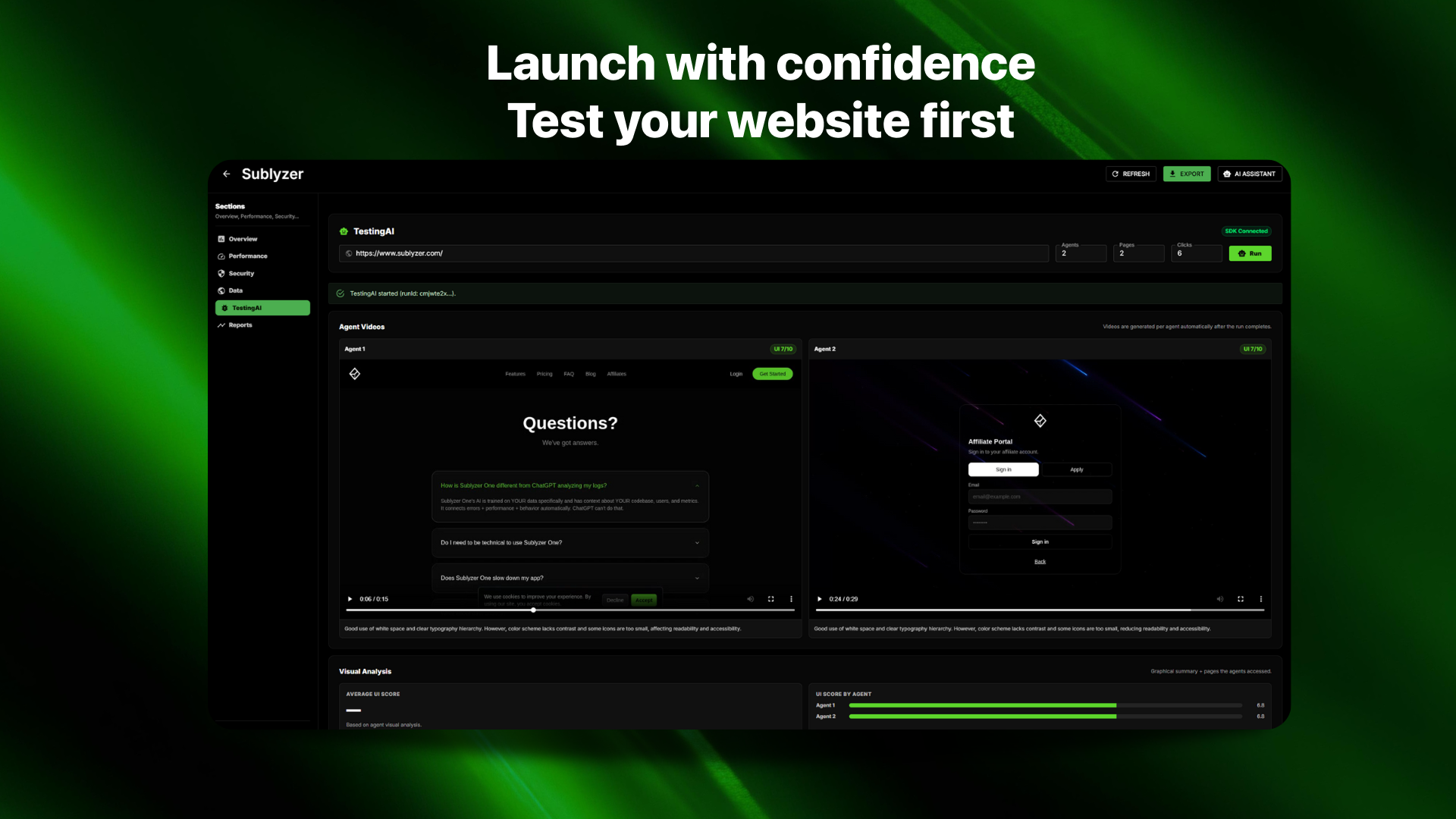 Sublyzer One - Screenshot 3 showing product features and functionality