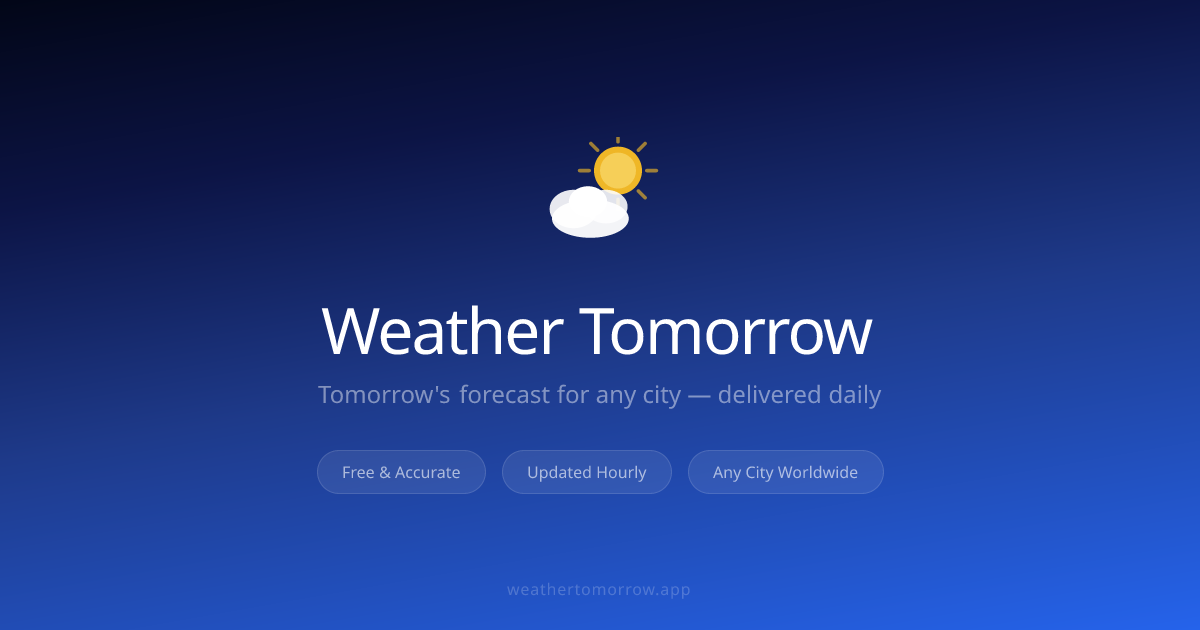 Weather Tomorrow - Main product screenshot demonstrating key features and user interface