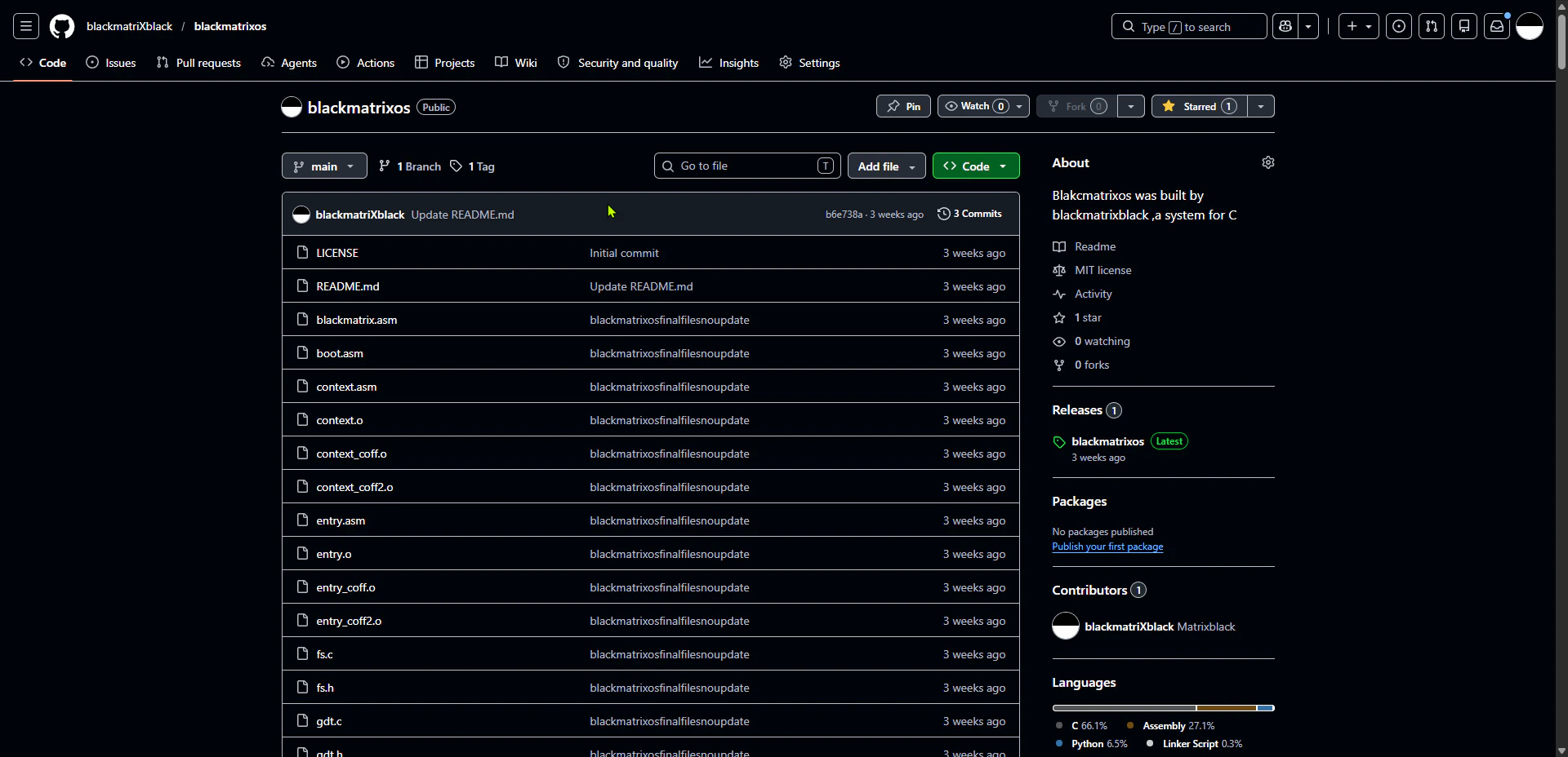 blackmatrixos screenshot 1