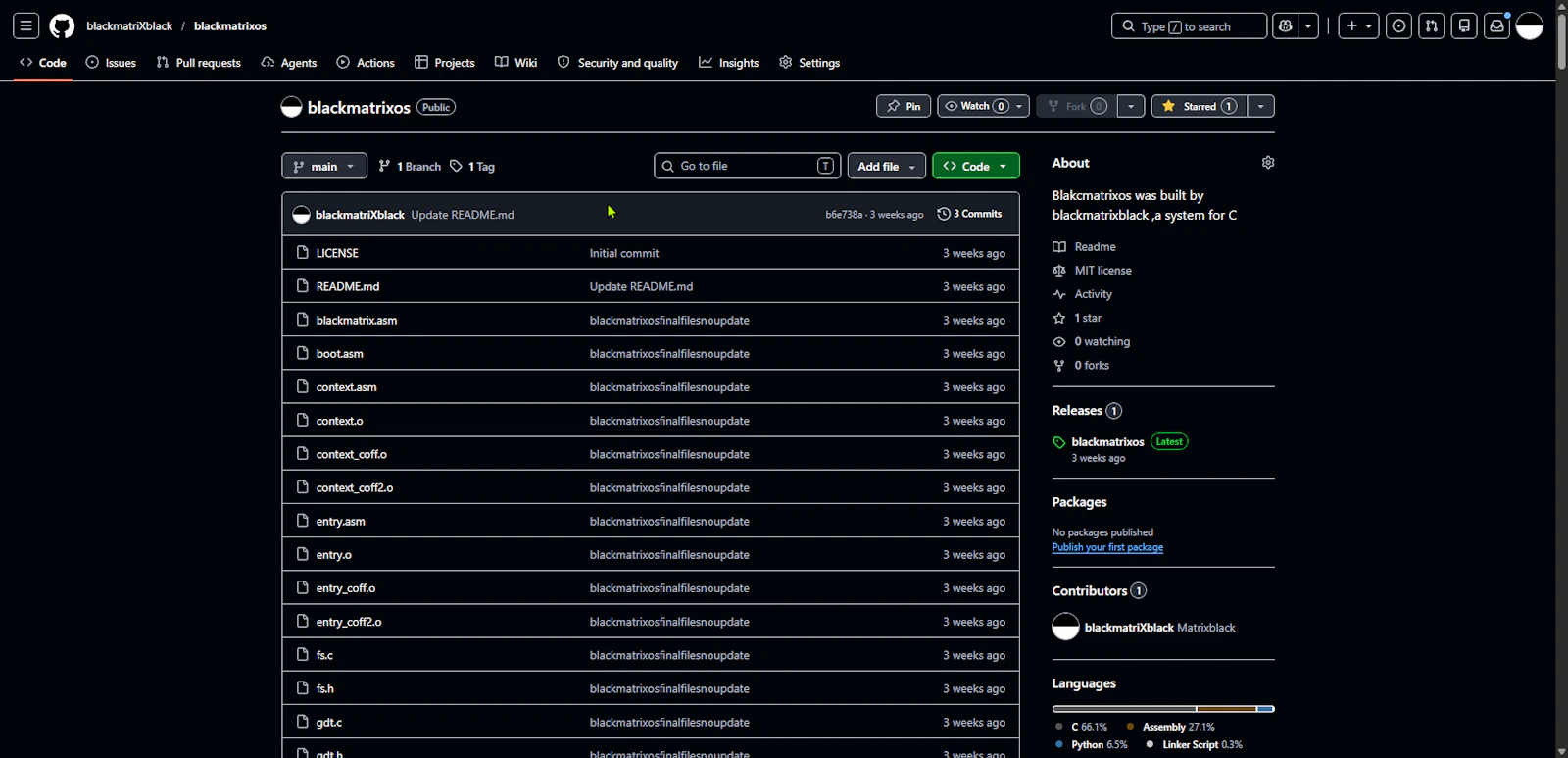 blackmatrixos screenshot 1