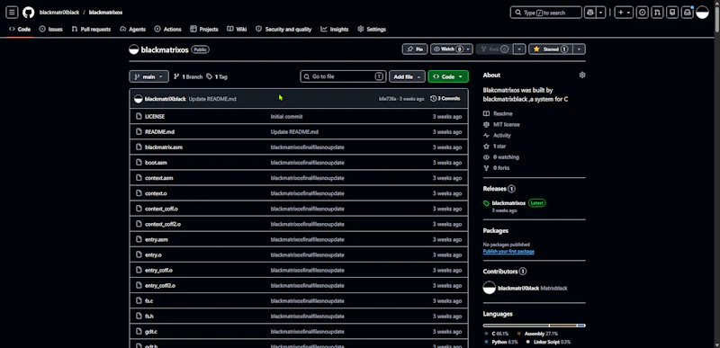 blackmatrixos screenshot 1