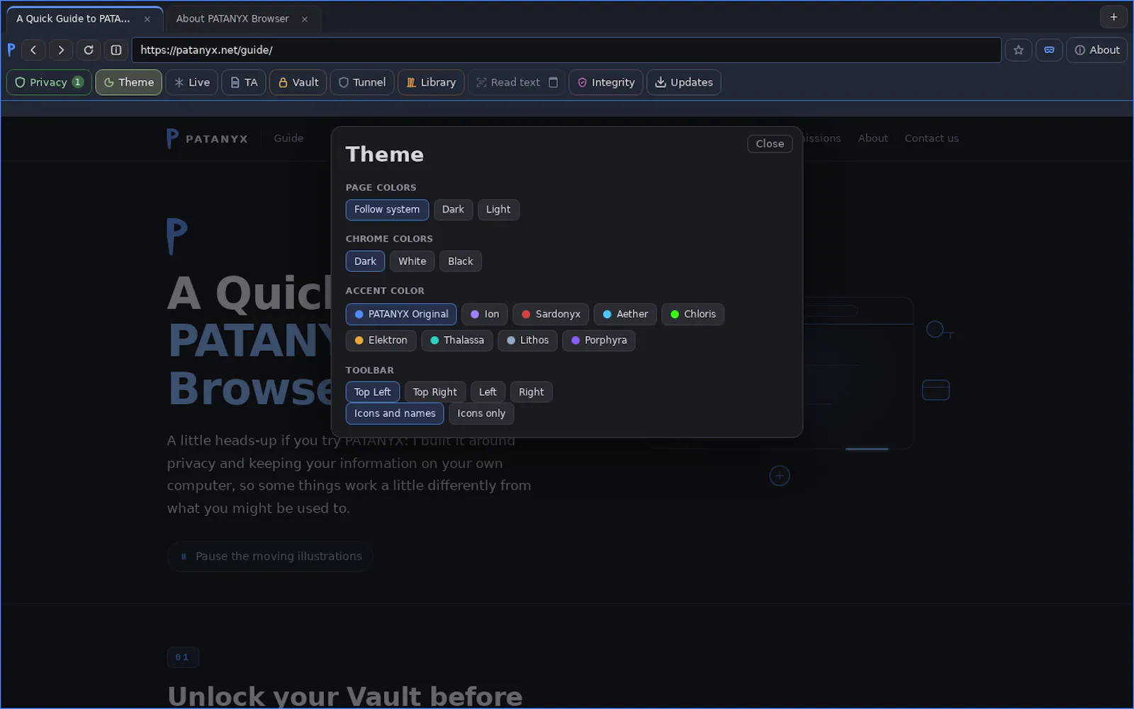 PATANYX Browser screenshot 5