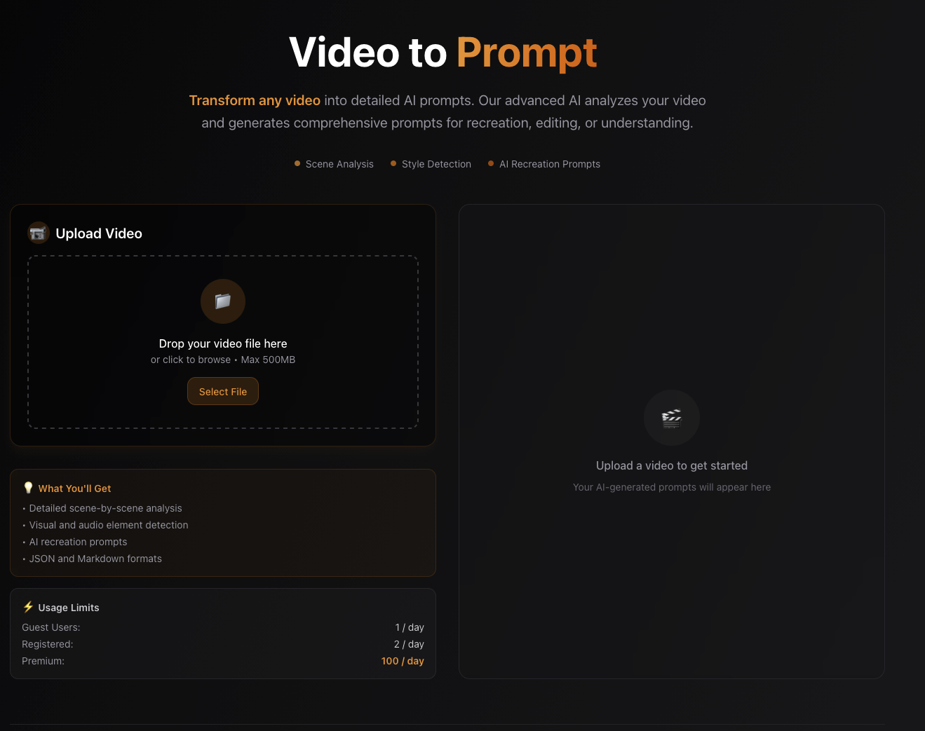 Video to JSON Prompt gallery image