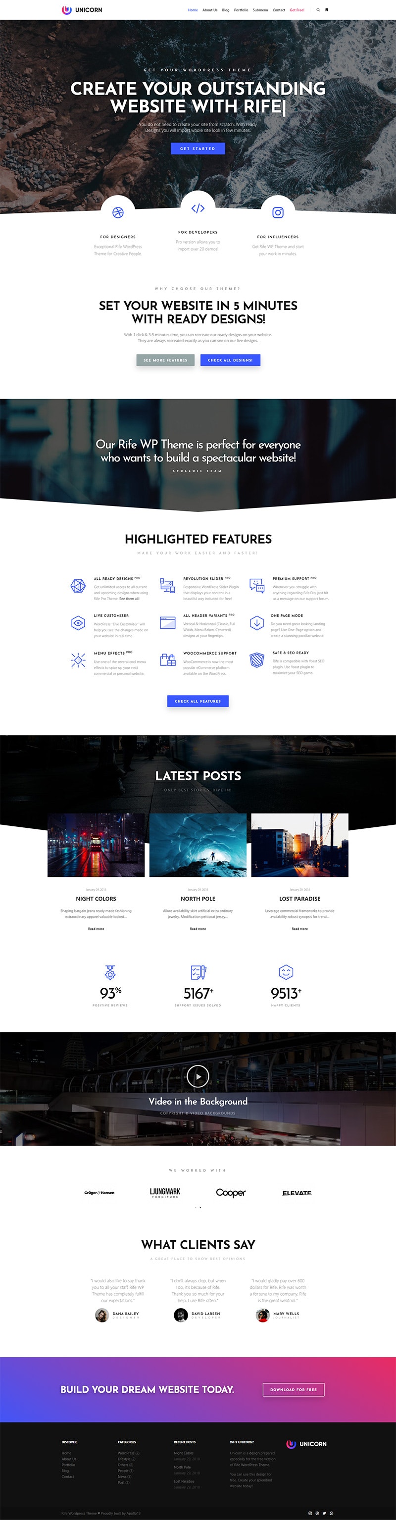 Rife WordPress Theme gallery image