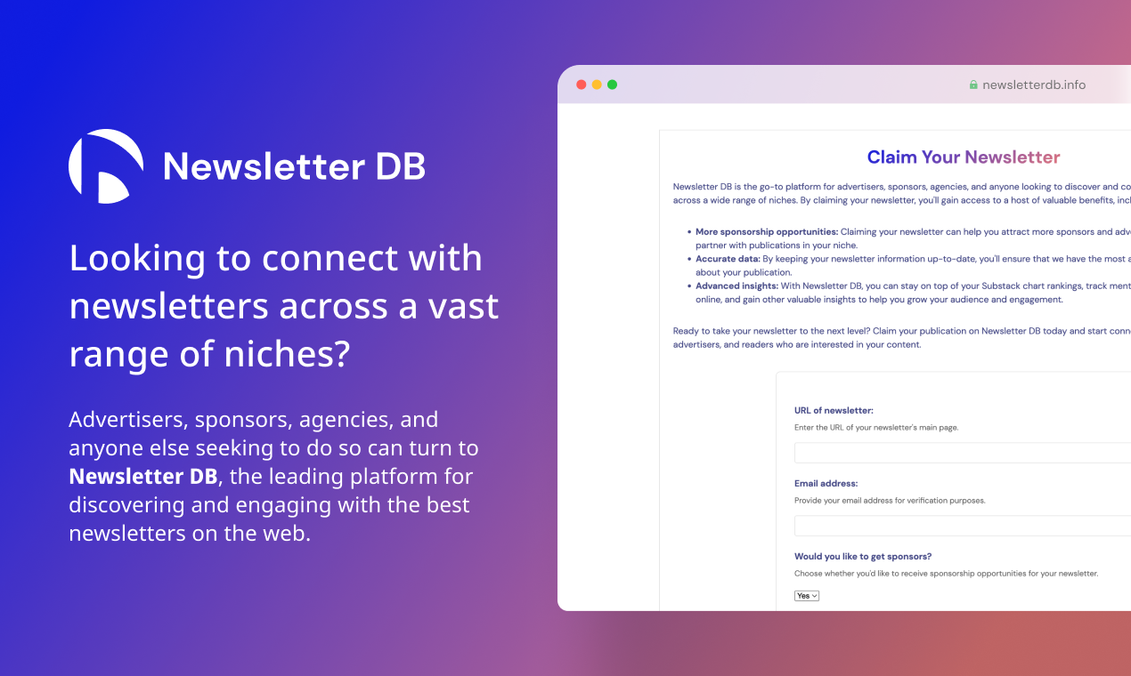 Média Newsletterdb - Plateforme de données tout-en-un pour les écrivains et sponsors de newsletter 2
