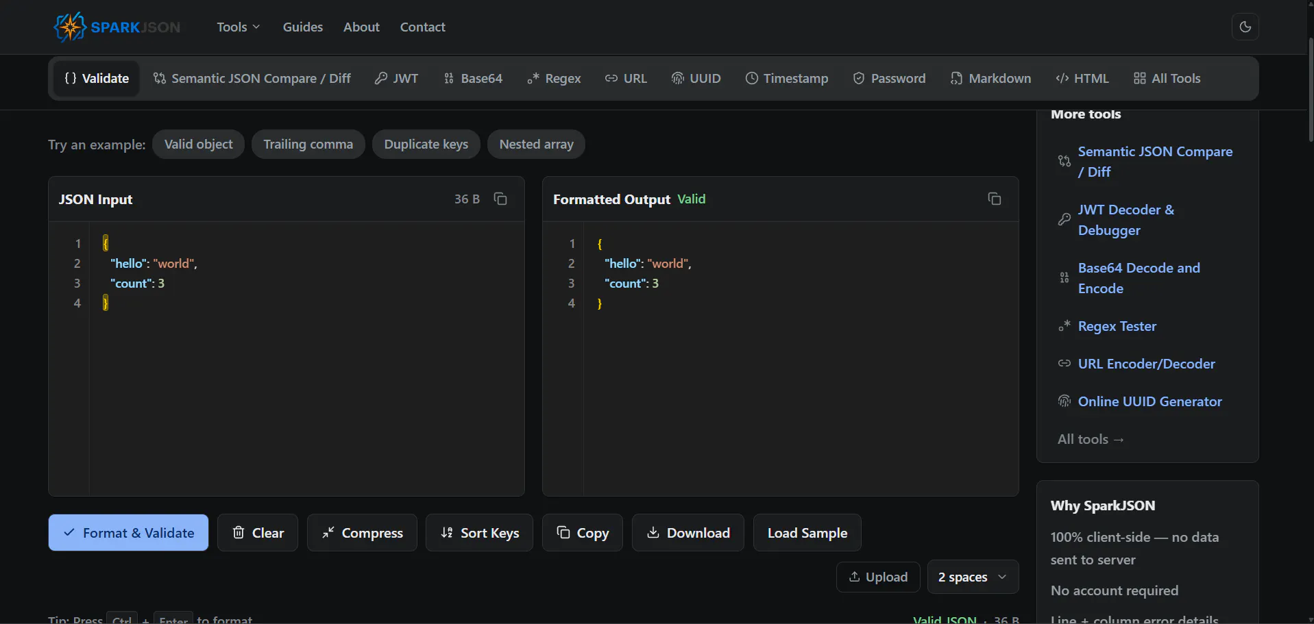 SparkJSON gallery image