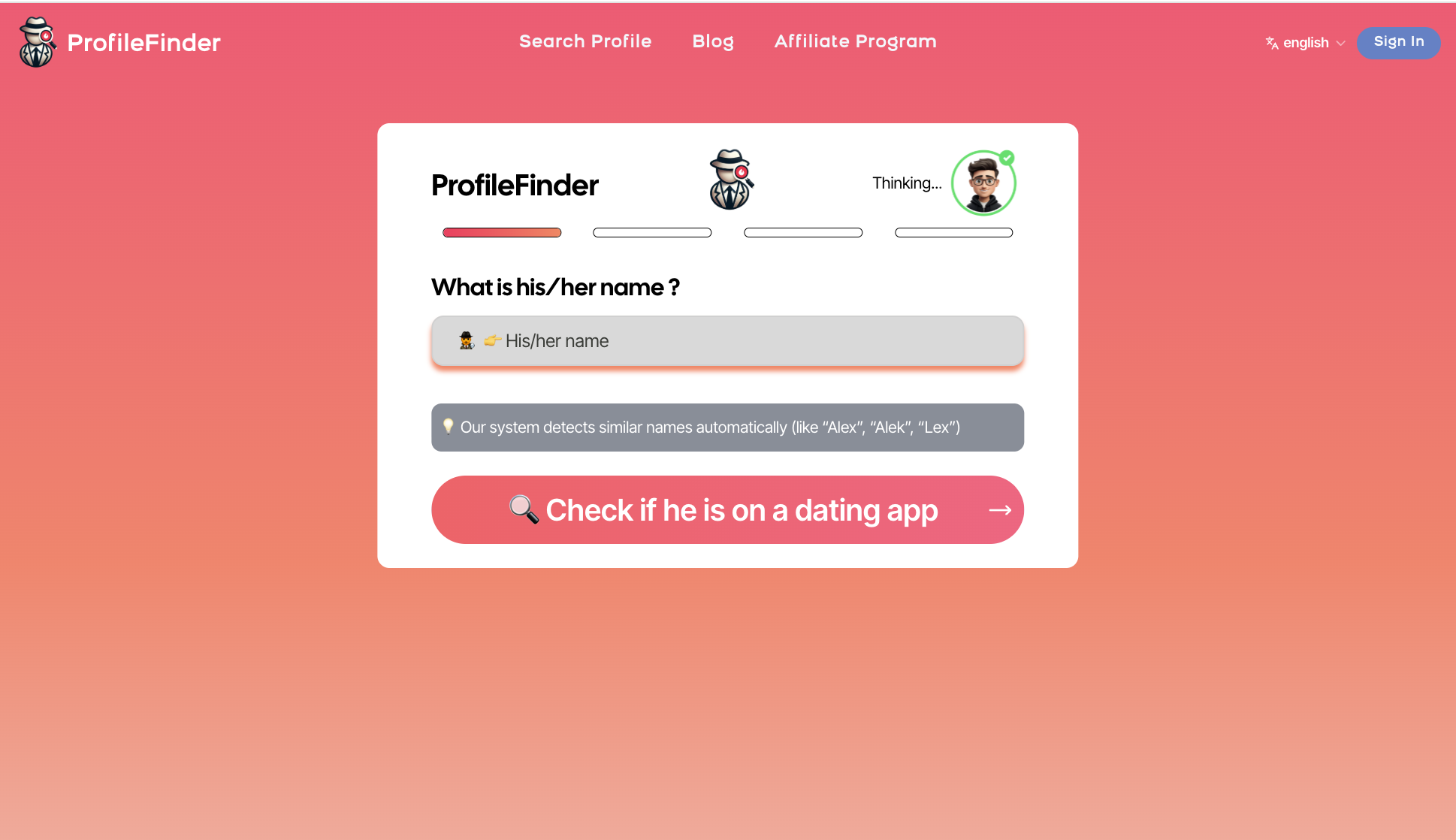 Profilefinder.ai - Arkadaşlık profilleri için AI ile çalışan arama motoru medya 2