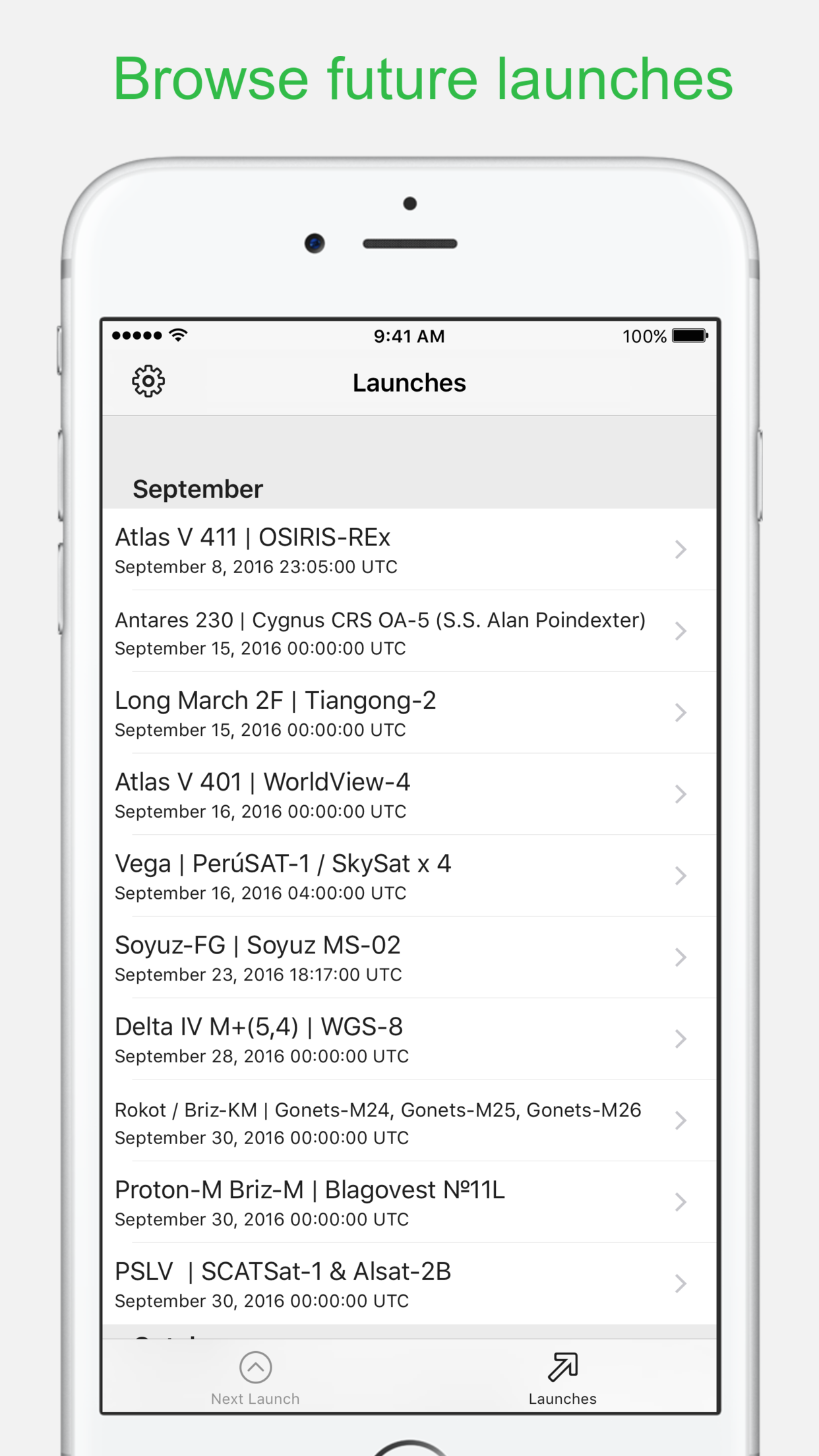 LaunchTime - Rocket Launch Schedule gallery image