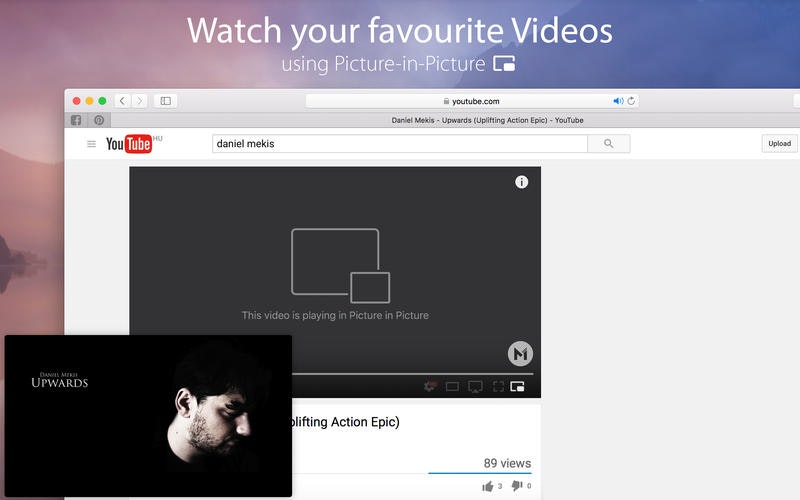 inPicture Picture in Picture mode in YouTube, Twitch, Vimeo, etc
