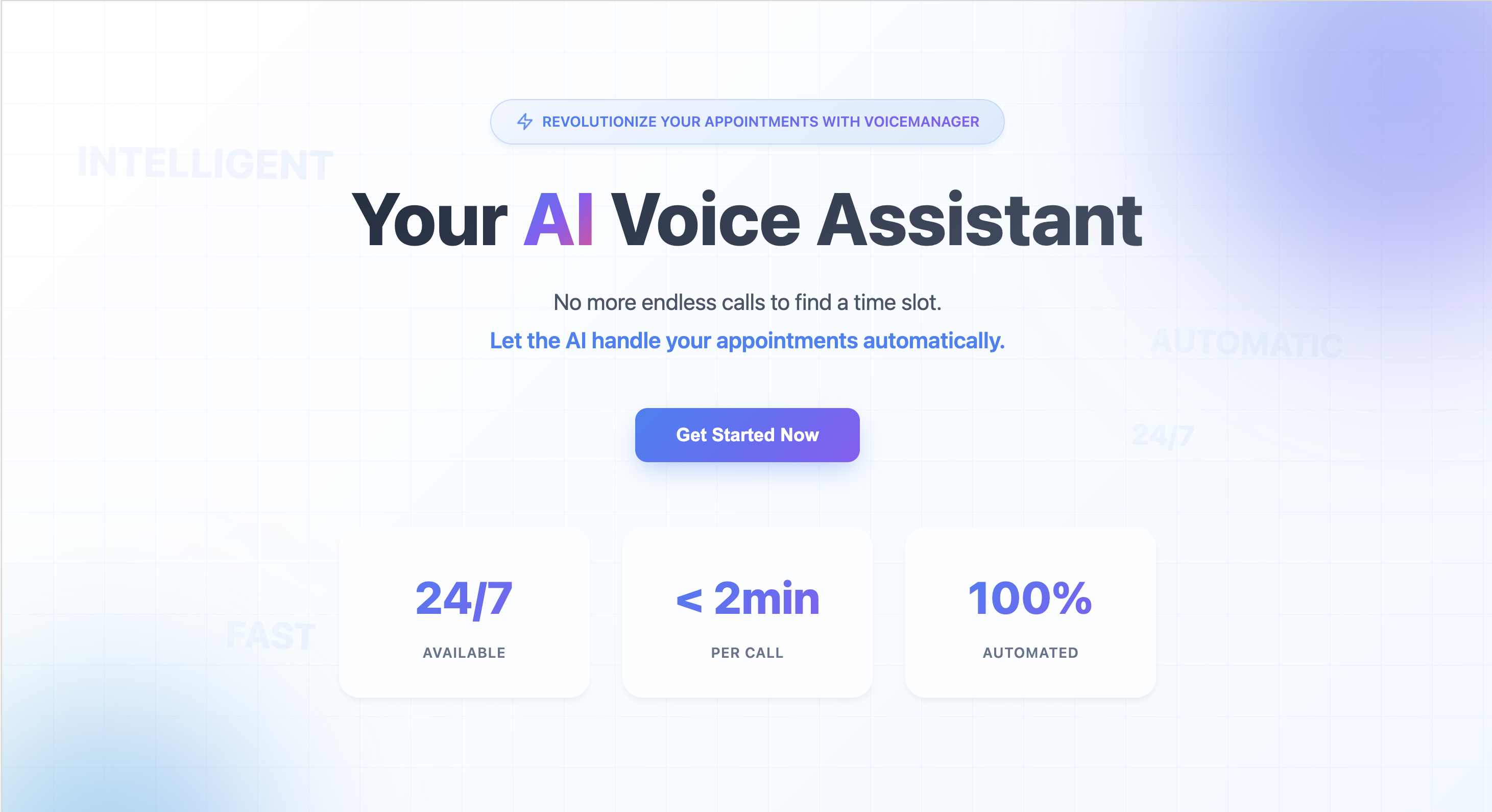 VoiceManager - Main screenshot showing features and interface