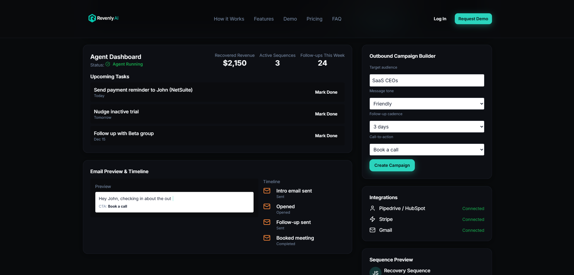 Revenly AI - Screenshot 2 showing product features and functionality