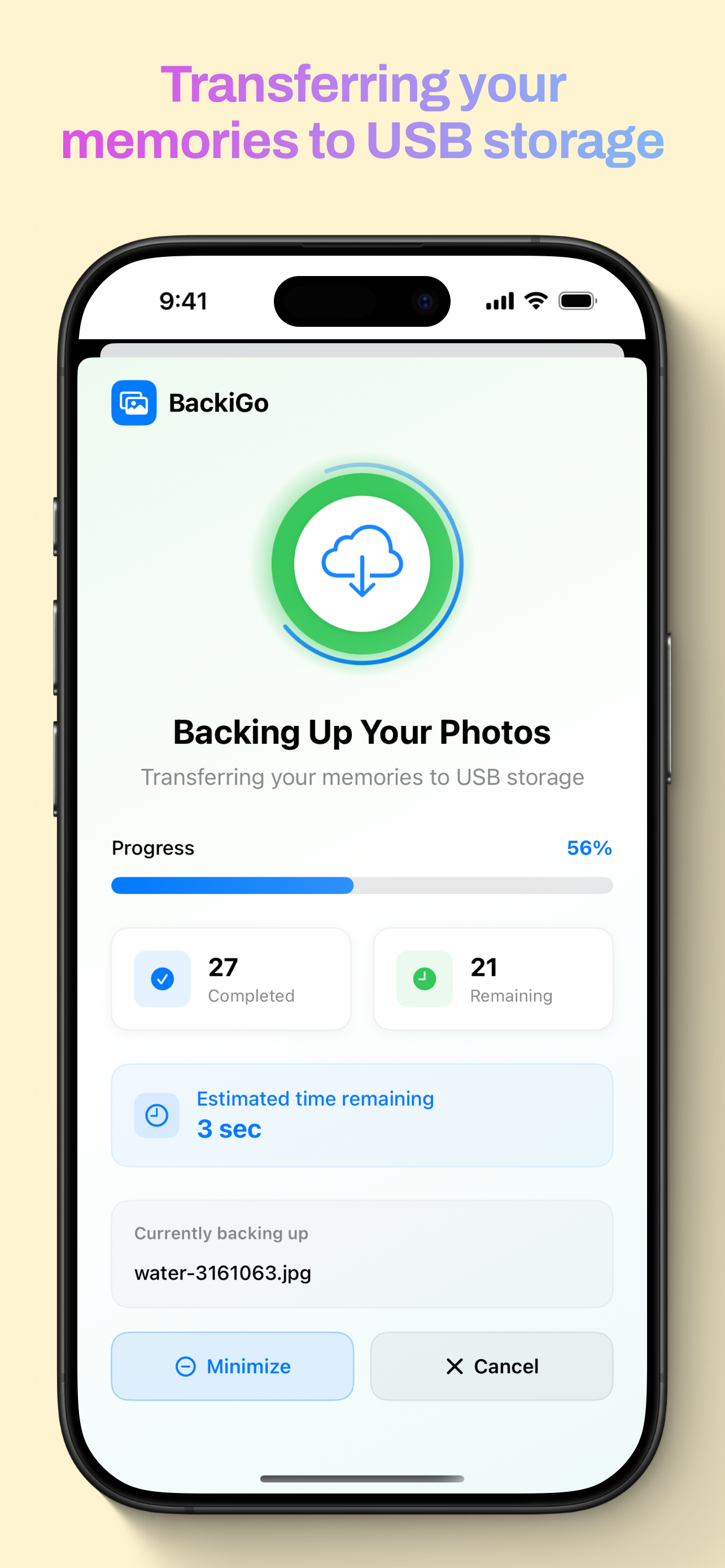 Backigo - iOS的最佳現場照片備份應用程序！ media 5