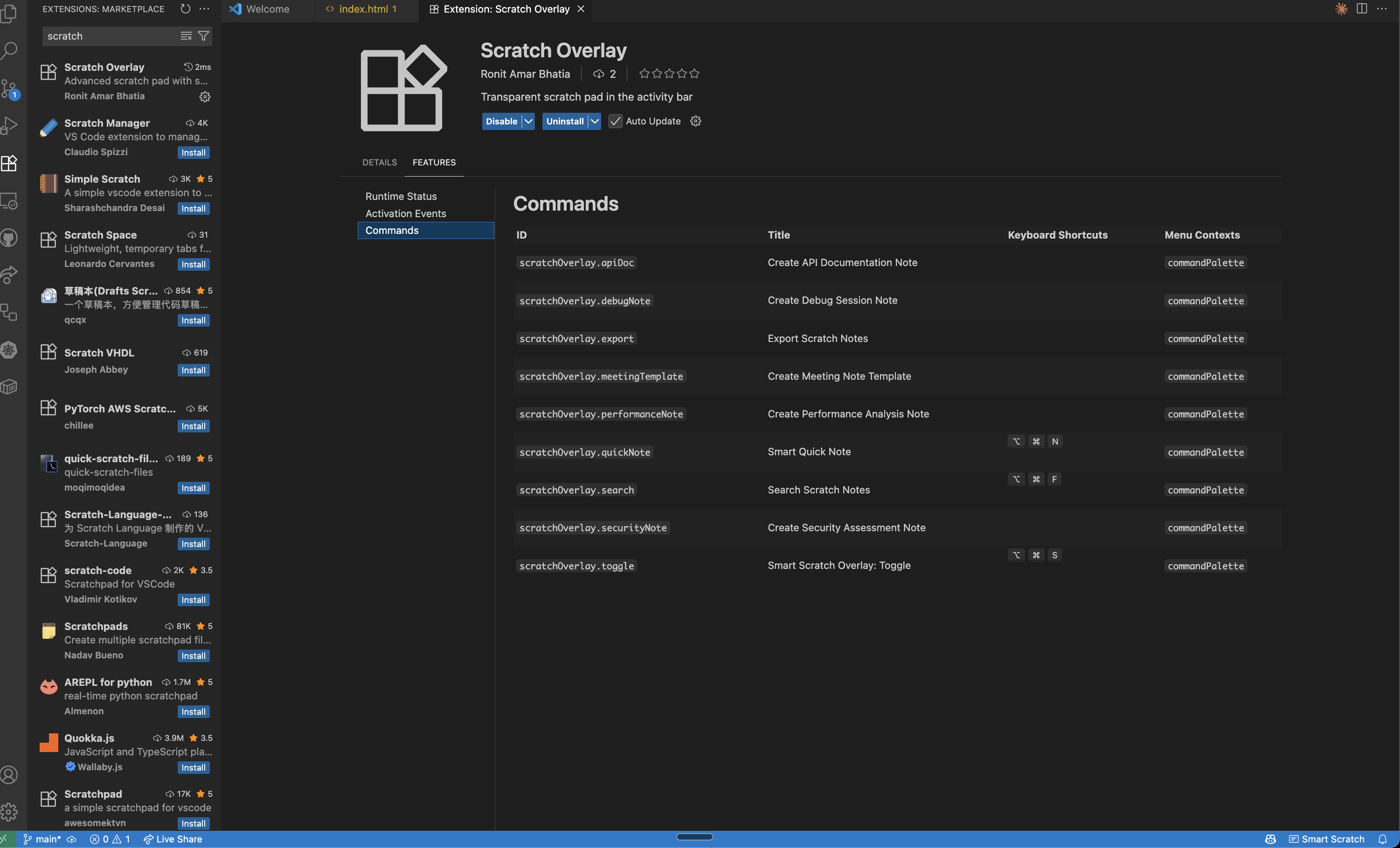 وسائط خدش - لوحة الخدش المتقدمة ل VSCode 3