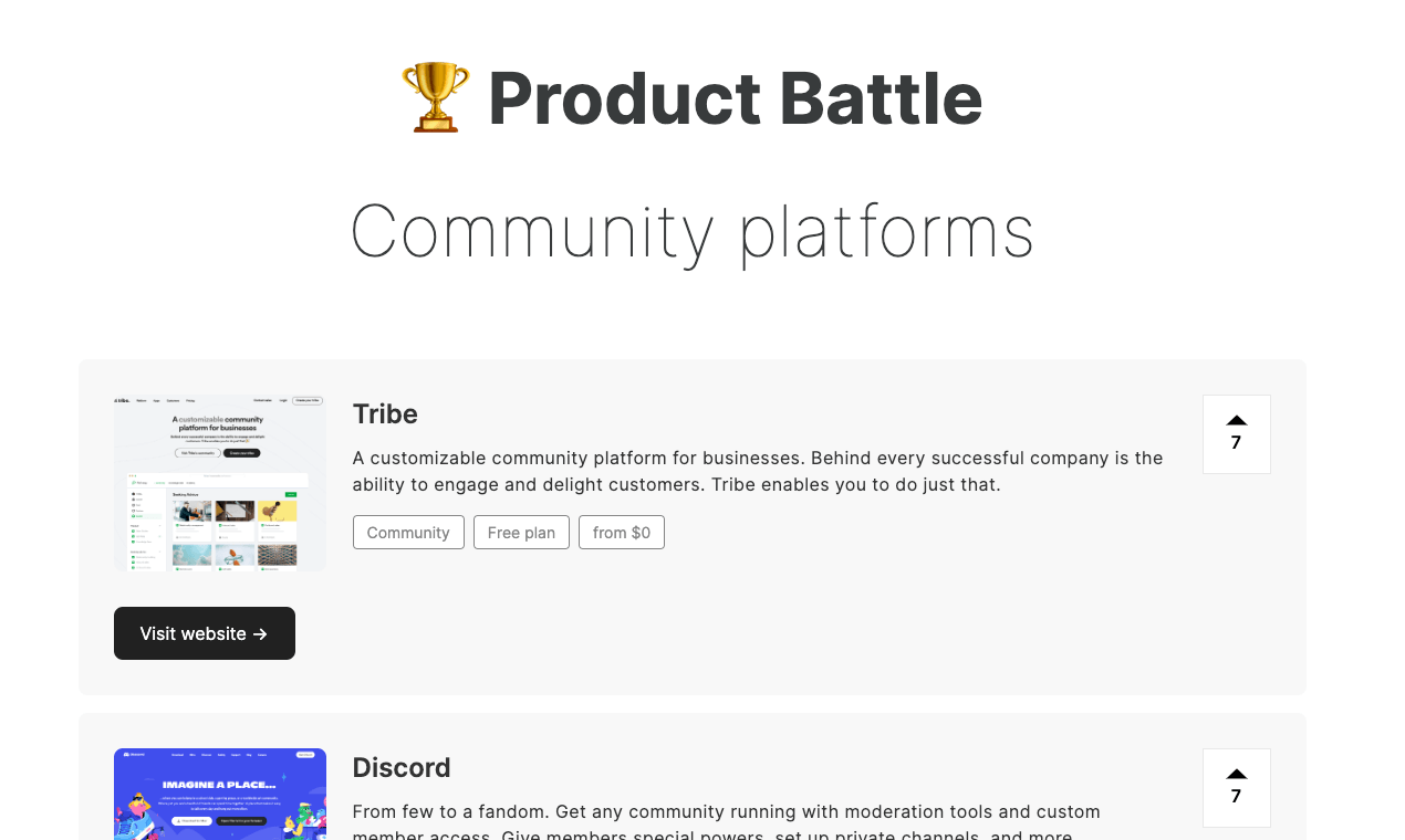 Média Bataille de produits 2
