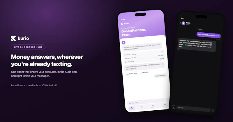 Kurio: AI Money Assistant screenshot 1