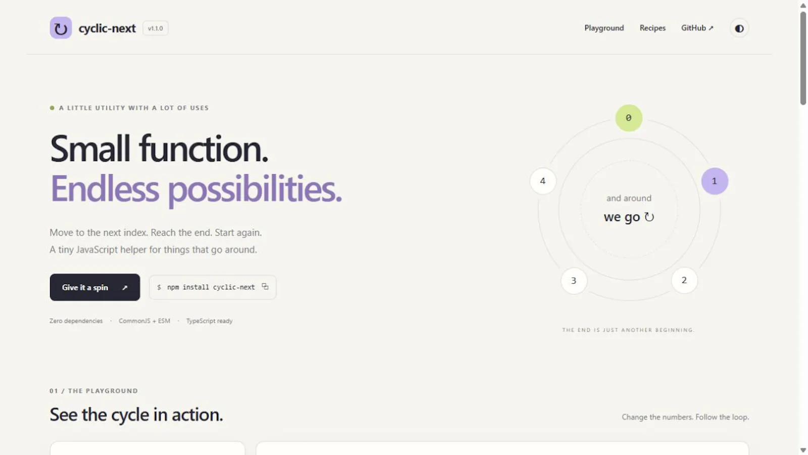cyclic-next screenshot 1