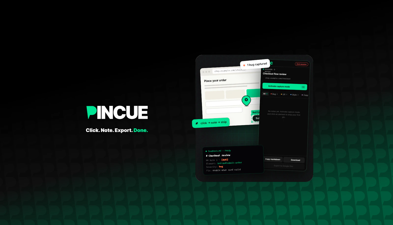 Pincue screenshot 1