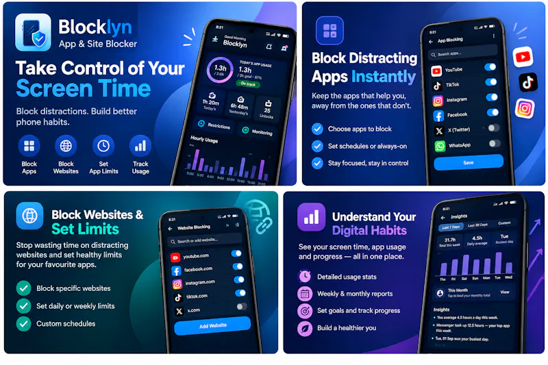 Blocklyn: App & Site Blocker screenshot 2