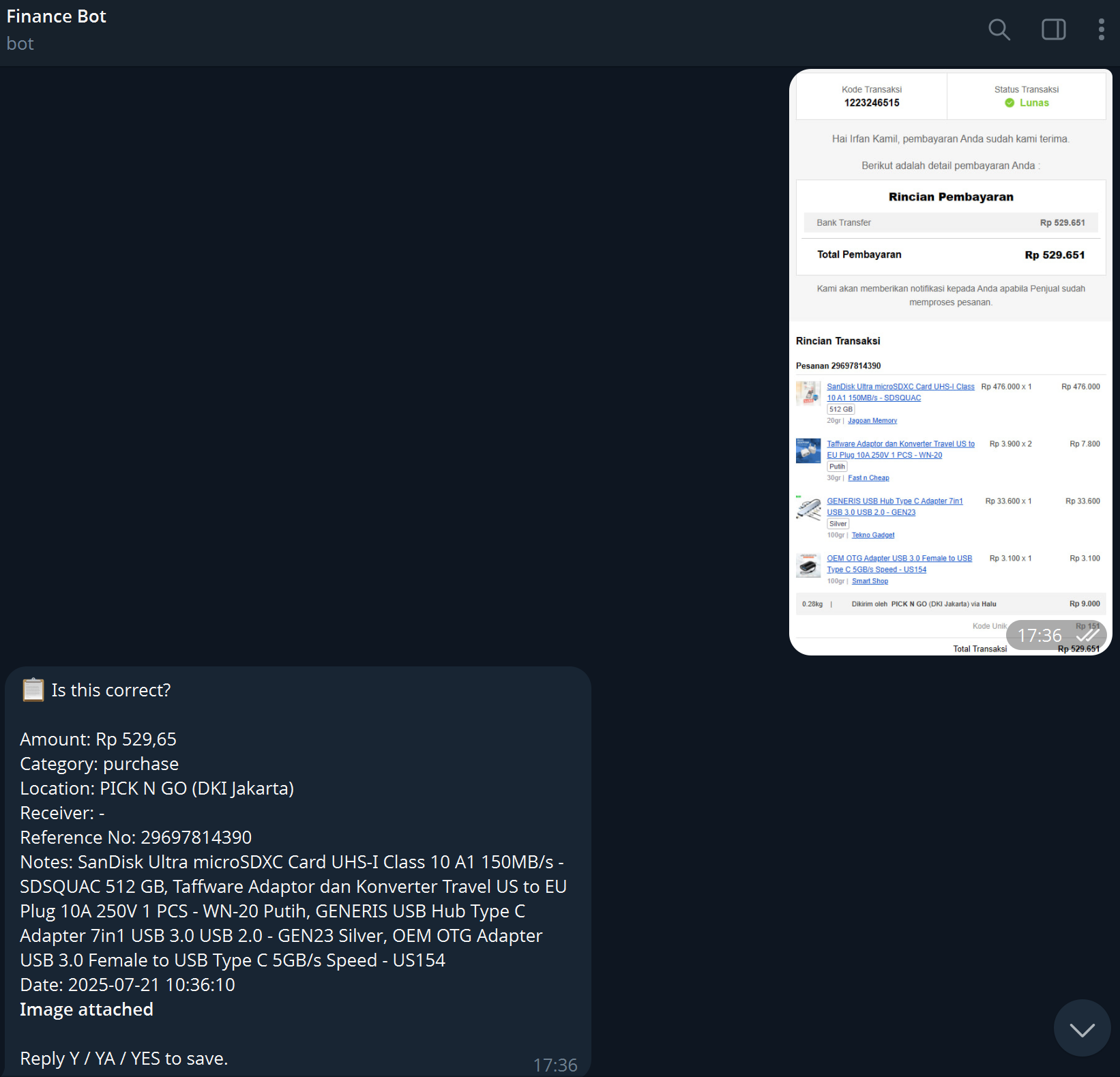 Bot Nota Kewangan media 2