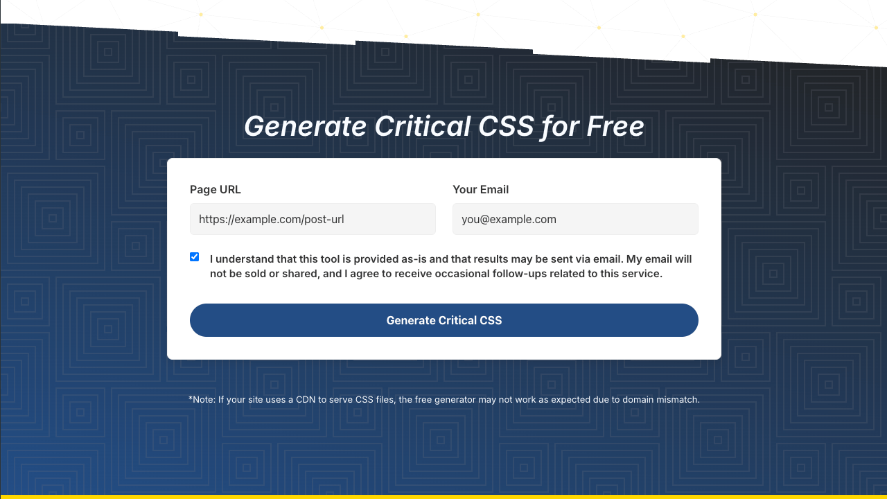 Easy Critical CSS gallery image