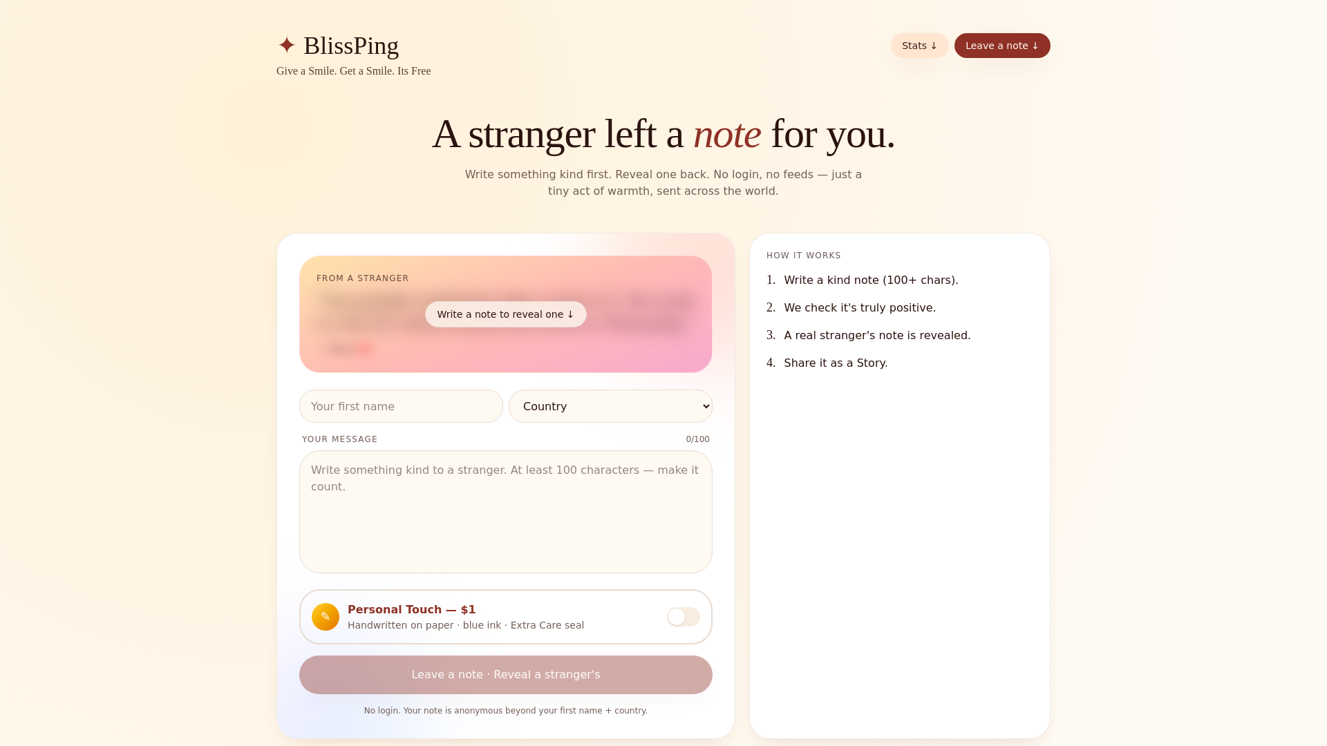 BlissPing - Give a Smile. Get a Smile. gallery image