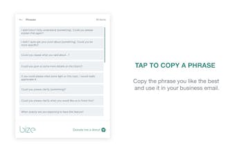 Bize - business email writing tool gallery image