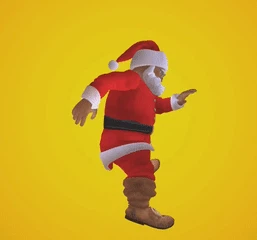 Dancing Santa AR Stickers