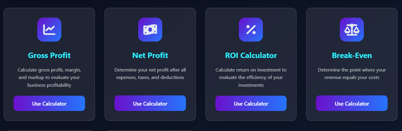 Margin & Markup Tool - Main product screenshot demonstrating key features and user interface