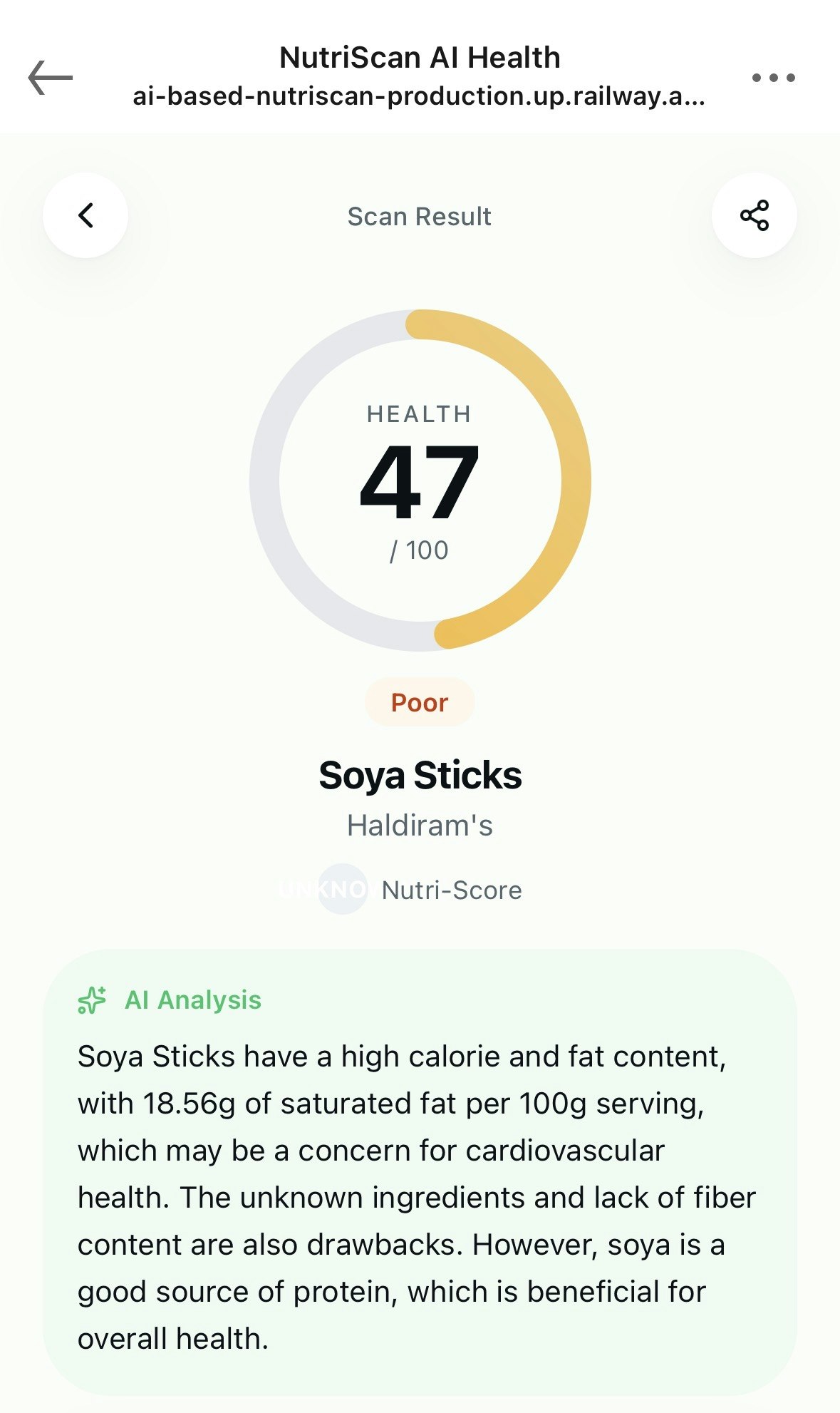 NutriScan AI Health gallery image