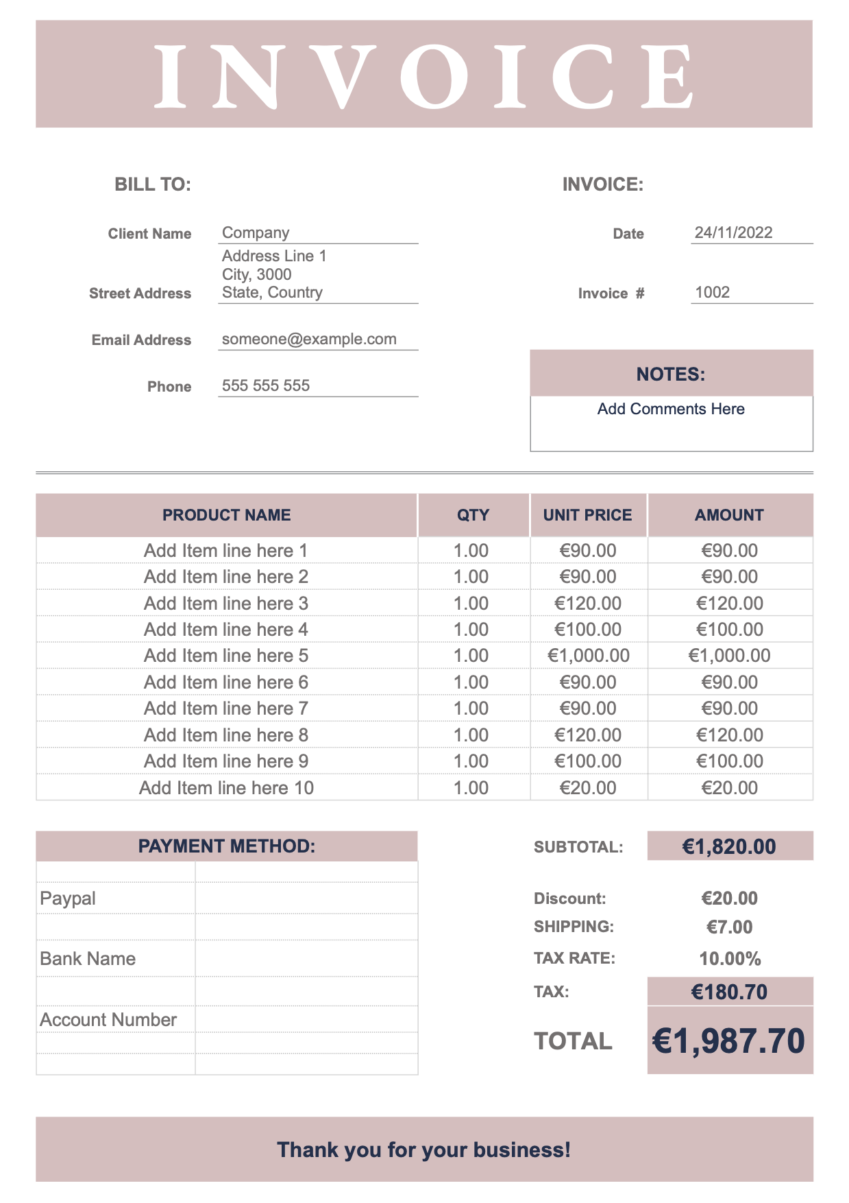 GS 송장 - Google Sheets ™의 송장 제조업체 미디어 5