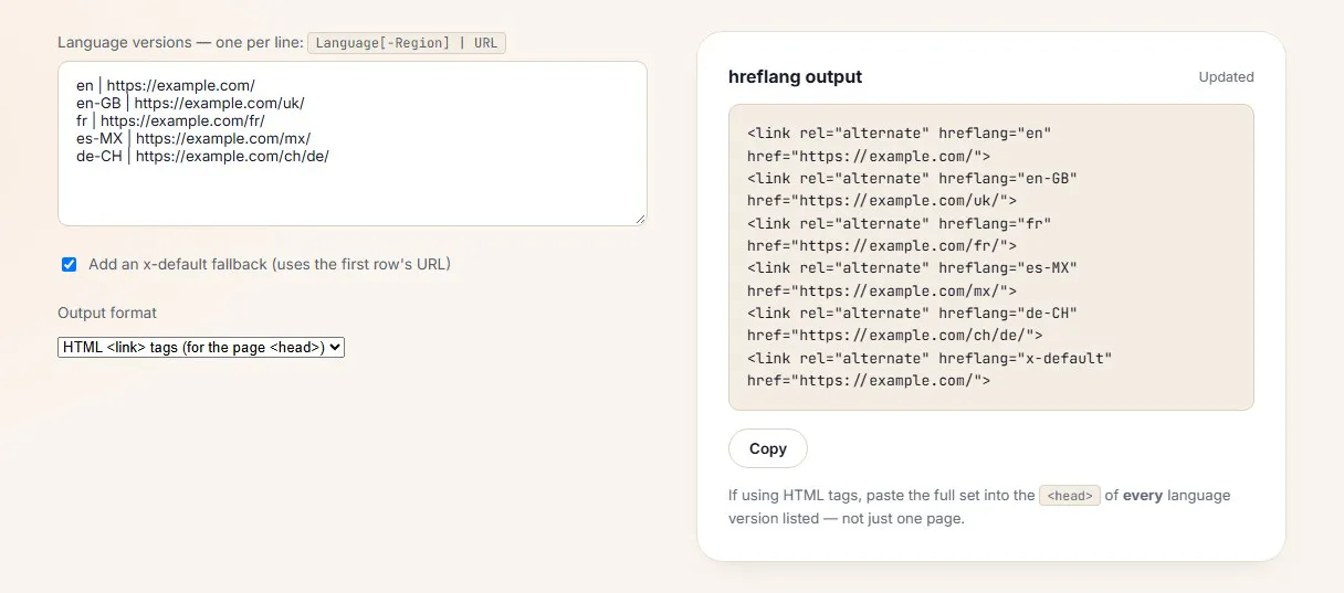 Contomatix Hreflang Generator gallery image