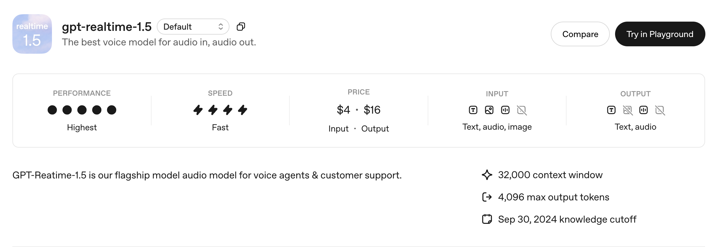 gpt-realtime-1.5 by OpenAI gallery image
