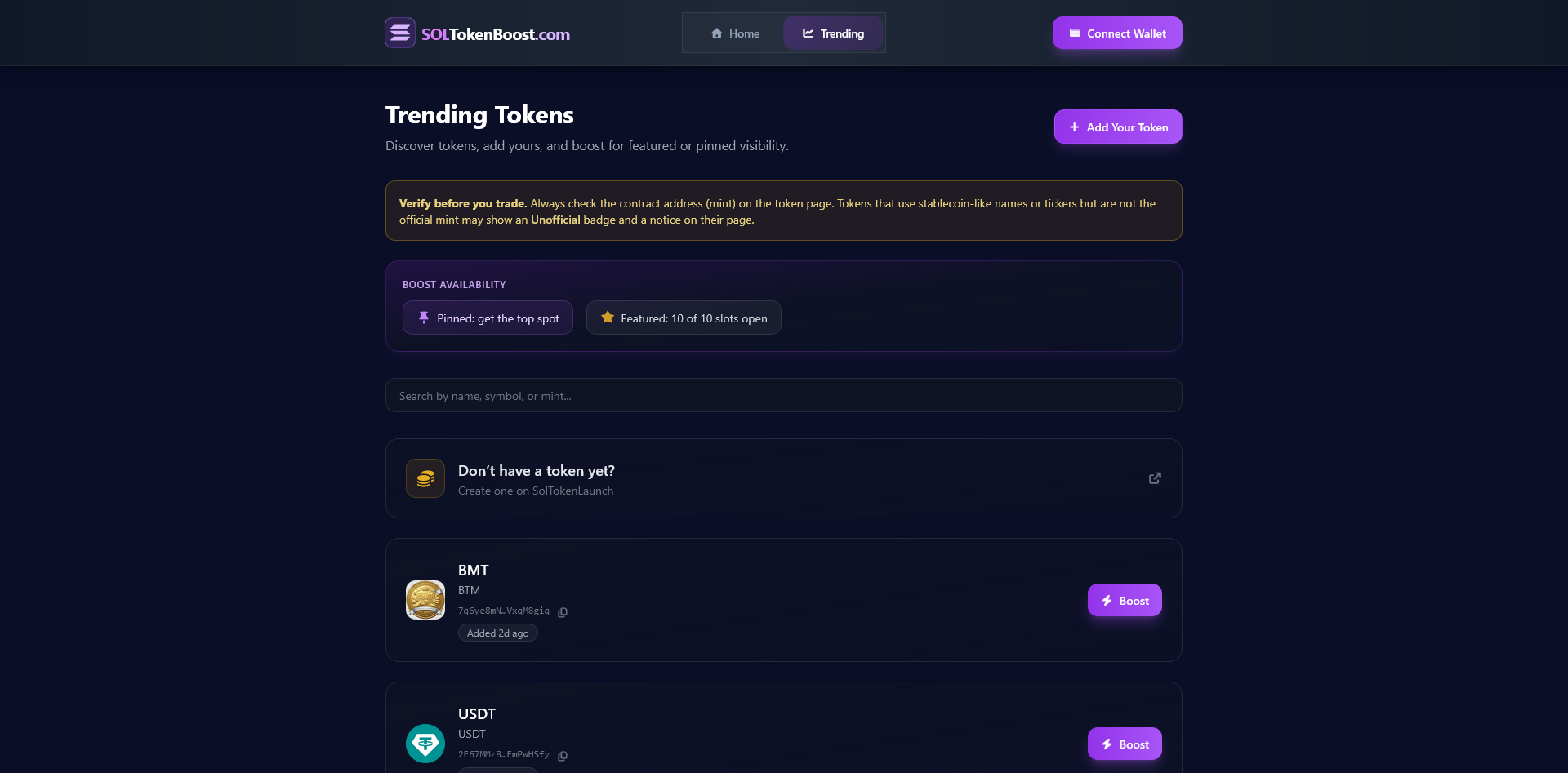 SolTokenBoost gallery image