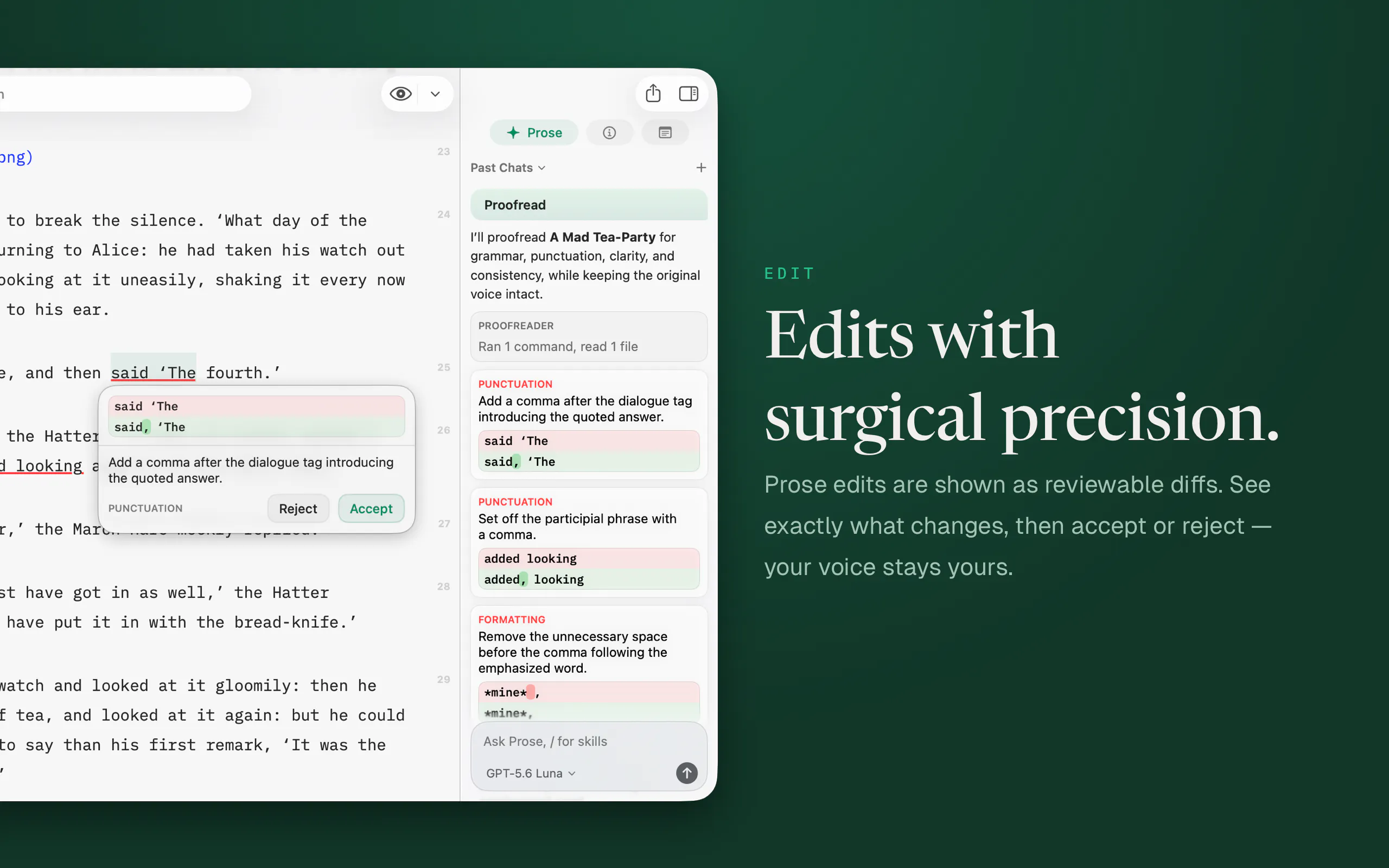 Pinery Prose screenshot 2