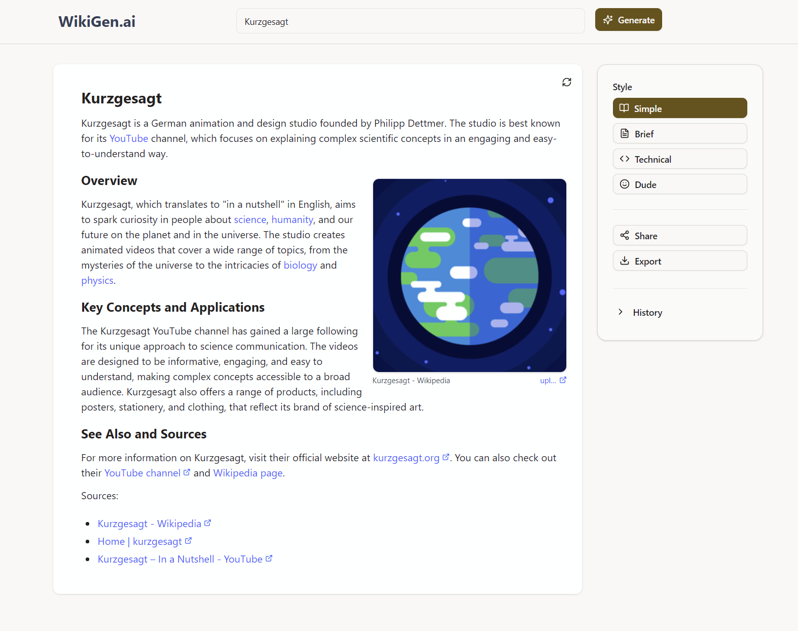 Wikigen.ai - explore anything ! gallery image