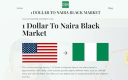 1 Dollar To Naira Black Market media 1