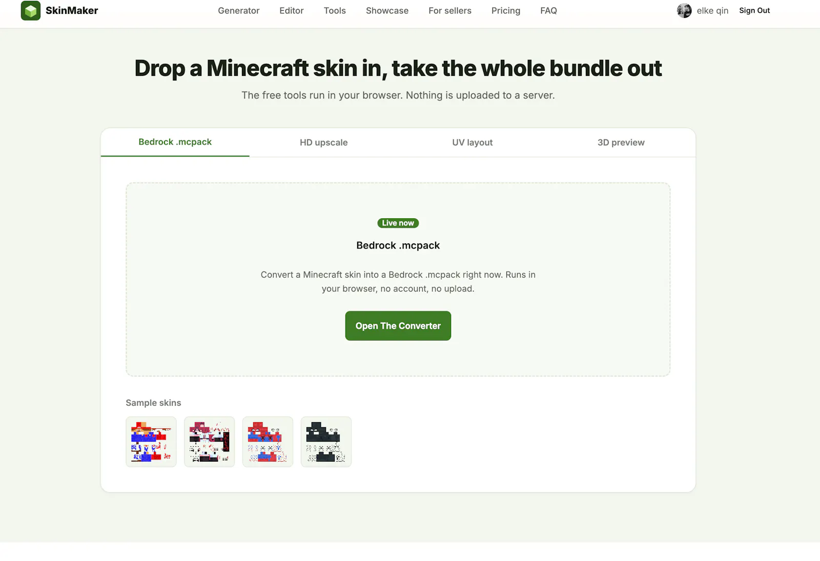 Minecraft Skin Maker & .mcpack Converter screenshot 3