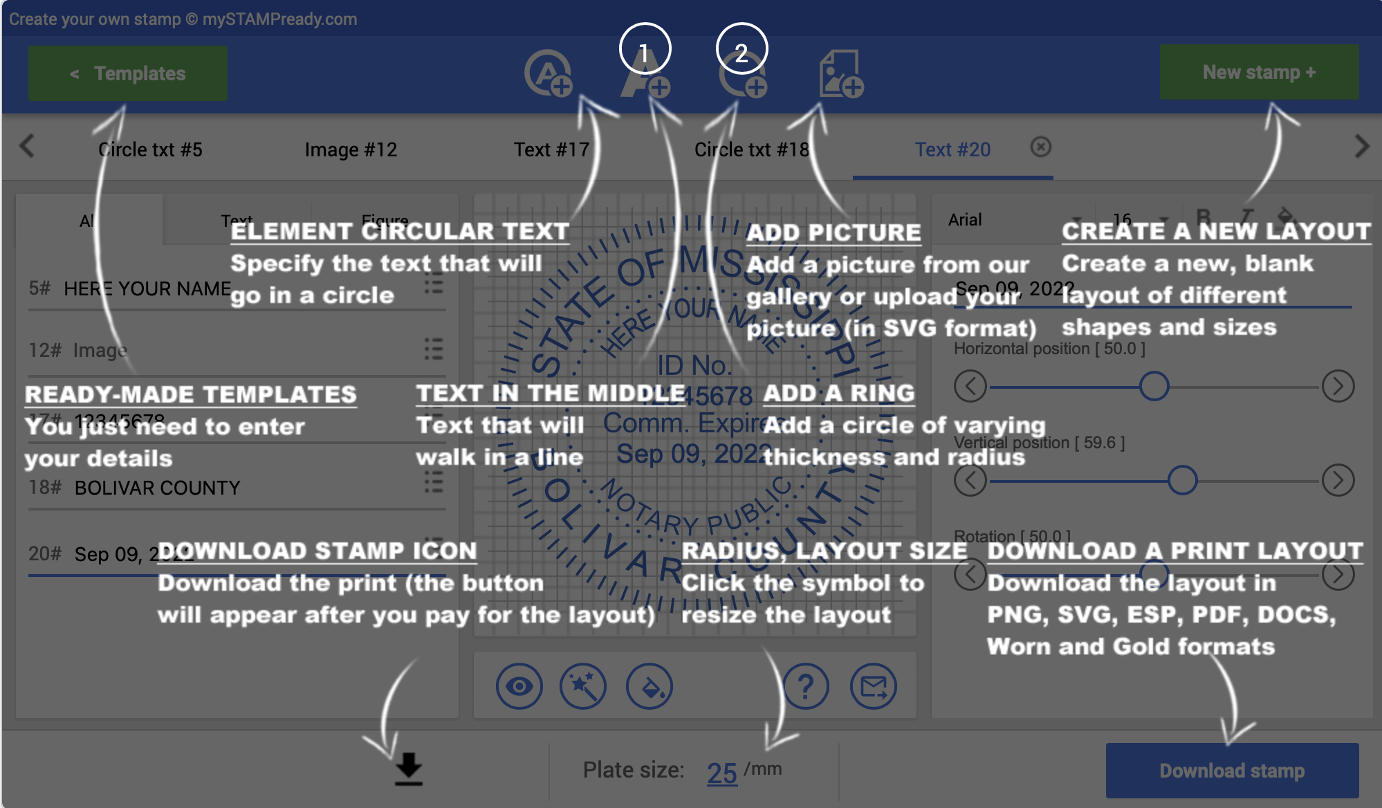 Mystampready Stamp Maker Online - 고무 스탬프 제조업체 온라인으로 나만의 인감을 만듭니다 미디어 3